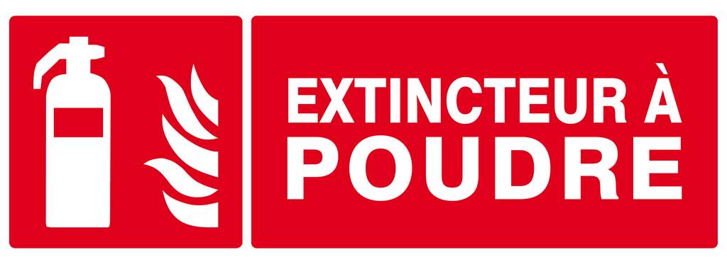 PANNEAU EXTINCTEUR A POUDRE 330X120MM TALIAPLAST - 626109