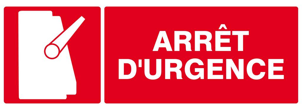PANNEAU ARRET D'URGENCE 330X120MM TALIAPLAST - 626110