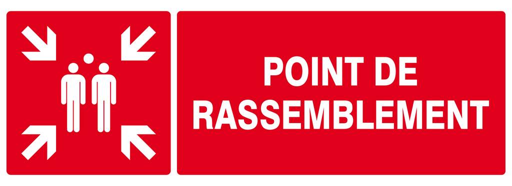 PANNEAU POINT DE RASSEMBLEMENT (INCENDIE) 330X120MM TALIAPLAST - 626111