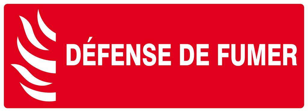PANNEAU DEFENSE DE FUMER (INCENDIE) 330X120MM TALIAPLAST - 626118