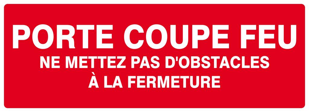 PANNEAU PORTE COUPE-FEU (+ TEXTE) 330X120MM TALIAPLAST - 626121