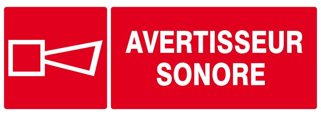PANNEAU AVERTISSEUR SONORE 330X120MM TALIAPLAST - 626127