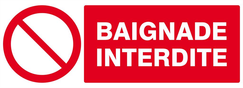Panneau rigide BAIGNADE INTERDITE 330X120MM TALIAPLAST - 626218