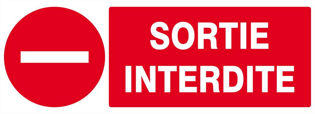 Panneau rigide SORTIE INTERDITE 330X120MM TALIAPLAST - 626224