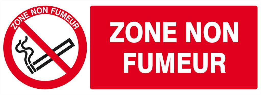 Panneau rigide ZONE NON FUMEUR 330X120MM TALIAPLAST - 626235