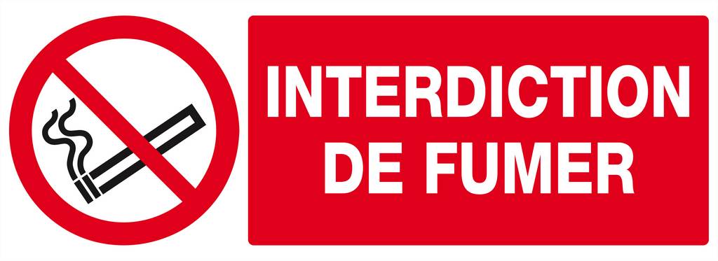 Panneau rigide INTERDICTION DE FUMER 330X120MM TALIAPLAST - 626236