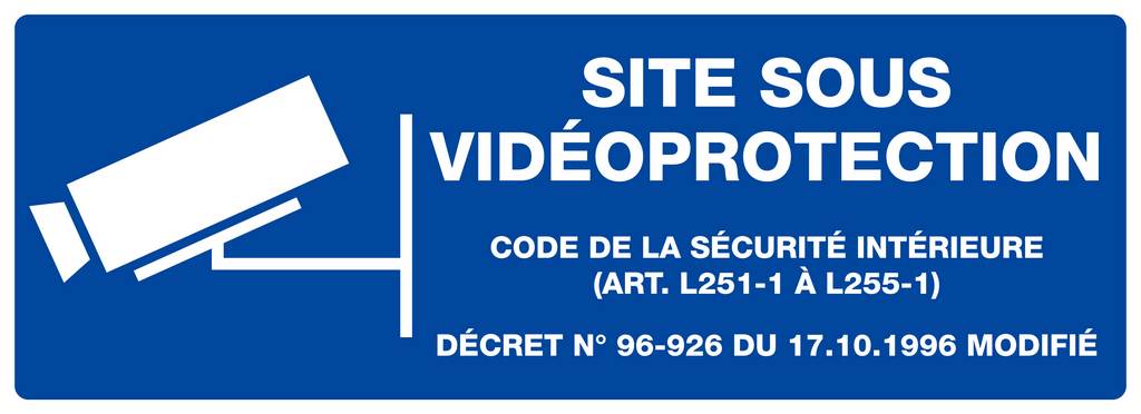 Panneau rigide SITE SOUS VIDEOPROTECTION 330X120MM TALIAPLAST - 626237