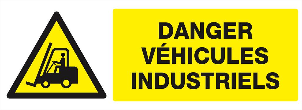 Panneau rigide DANGER VEHICULES INDUSTRIELS 330X120MM TALIAPLAST - 626310