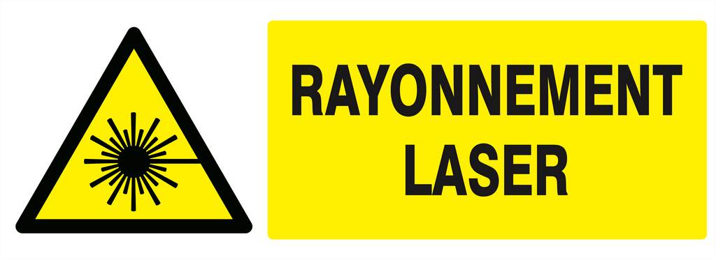 Panneau rigide DANGER, RAYONNEMENT LASER 330X120MM TALIAPLAST - 626316