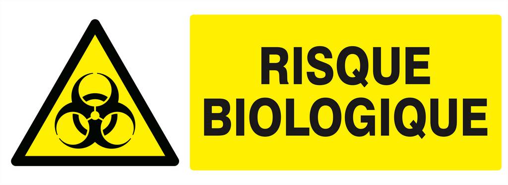 Panneau rigide DANGER, RISQUE BIOLOGIQUE 330X120MM TALIAPLAST - 626317