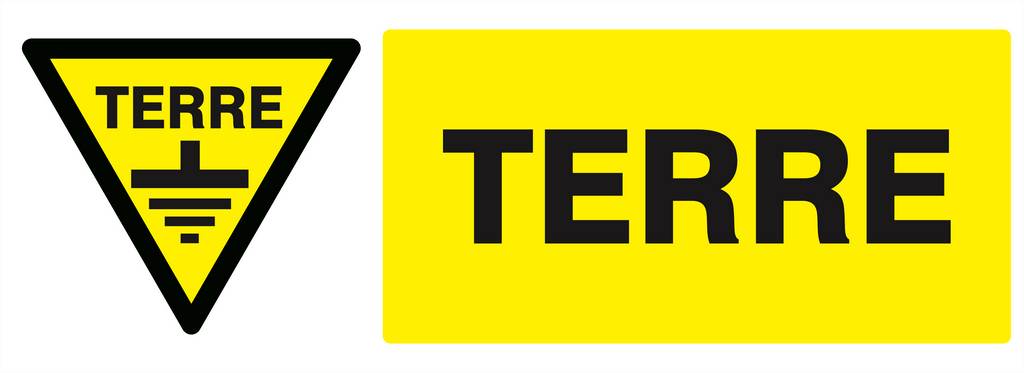 Panneau rigide DANGER TERRE 330X120MM TALIAPLAST - 626318