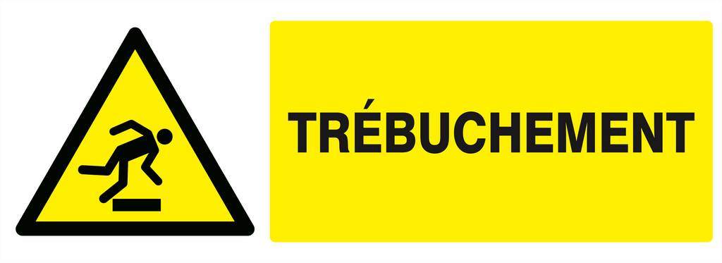 Panneau rigide DANGER, TREBUCHEMENT 330X120MM TALIAPLAST - 626328