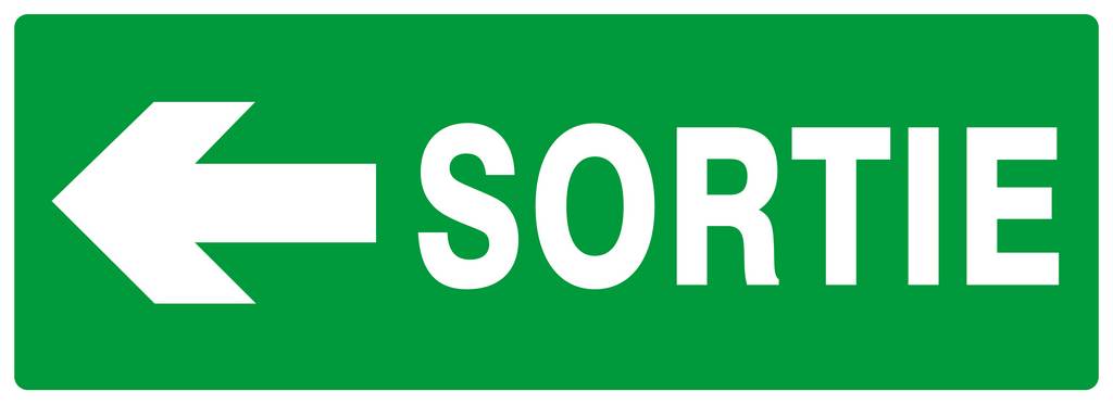 PANNEAU SORTIE FLECHE A GAUCHE 330X120MM TALIAPLAST - 626416