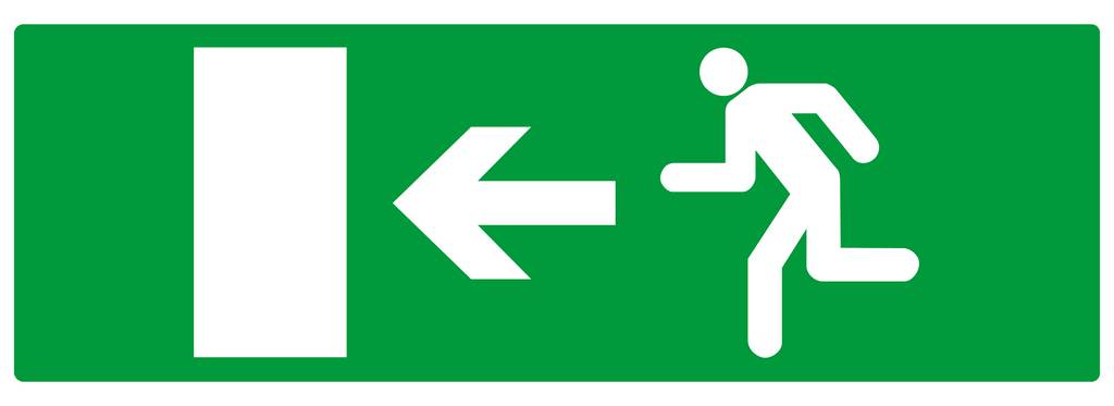 PANNEAU EVACUATION VERS SORTIE GAUCHE 330X120MM TALIAPLAST - 626424