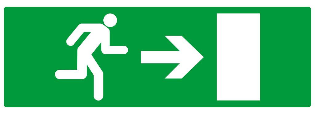 PANNEAU EVACUATION VERS SORTIE DROITE 330X120MM TALIAPLAST - 626425