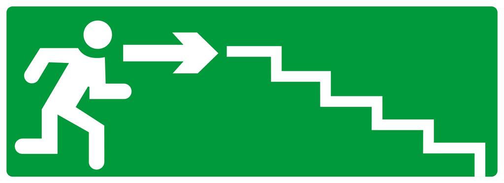 PANNEAU ESCALIER DESCENDANT A DROITE 330X120MM TALIAPLAST - 626430