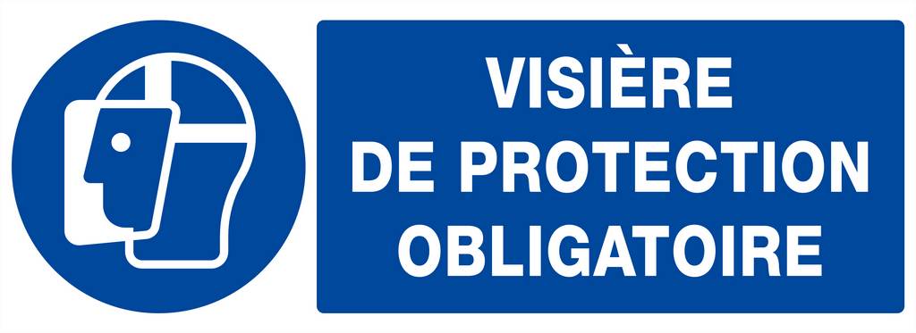 PANNEAU VISIERE DE PROTECTION OBLIGATOIRE 330X120MM TALIAPLAST - 626514