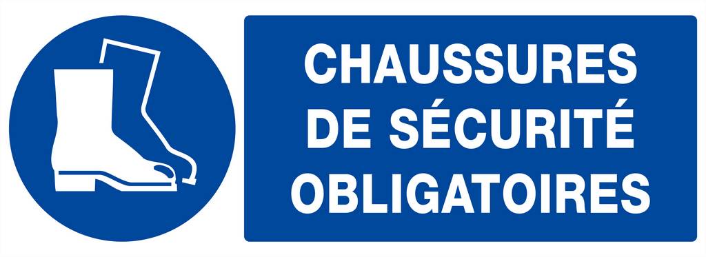 PANNEAU CHAUSSURES DE SECURITE OBLIGATOIRES 330X120MM TALIAPLAST - 626518