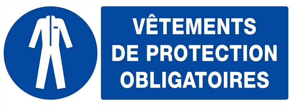 PANNEAU VETEMENTS DE PROTECTION OBLIGATOIRES 330X120MM TALIAPLAST - 626519