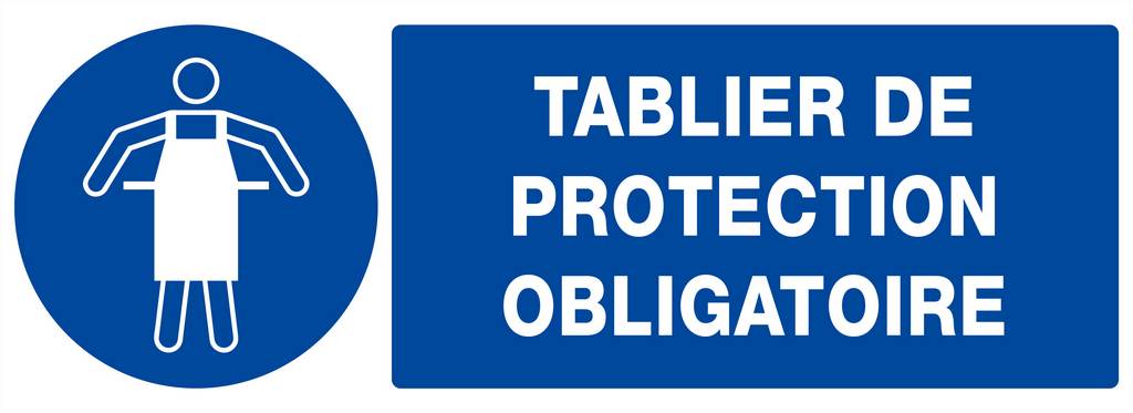 PANNEAU TABLIER DE PROTECTION OBLIGATOIRE 330X120MM TALIAPLAST - 626521