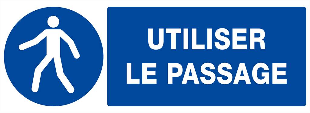 PANNEAU UTILISER LE PASSAGE 330X120MM TALIAPLAST - 626523