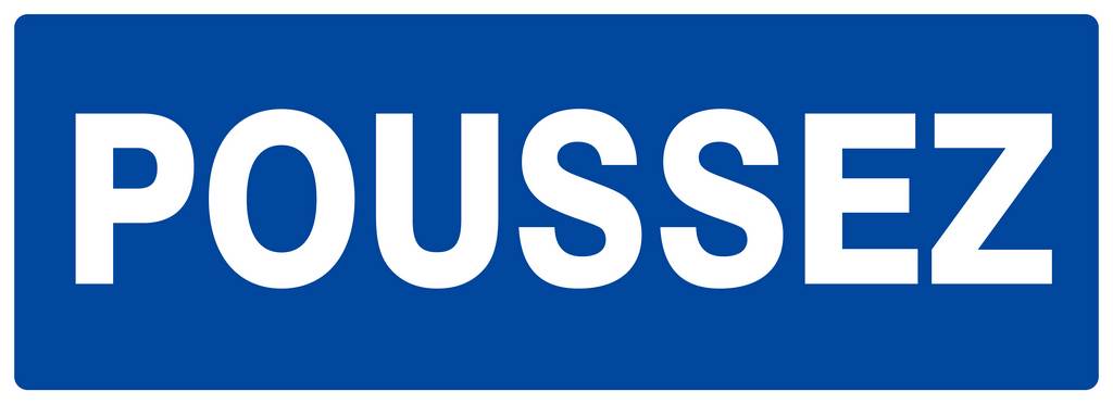 Panneau rigide POUSSEZ 330X120MM TALIAPLAST - 626605