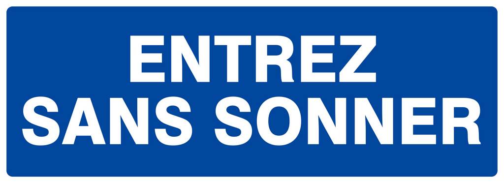 Panneau rigide ENTREZ SANS SONNER 330X120MM TALIAPLAST - 626616