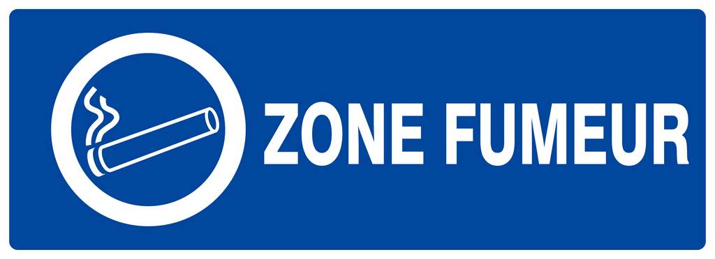 Panneau rigide ZONE FUMEUR 330X120MM TALIAPLAST - 626633