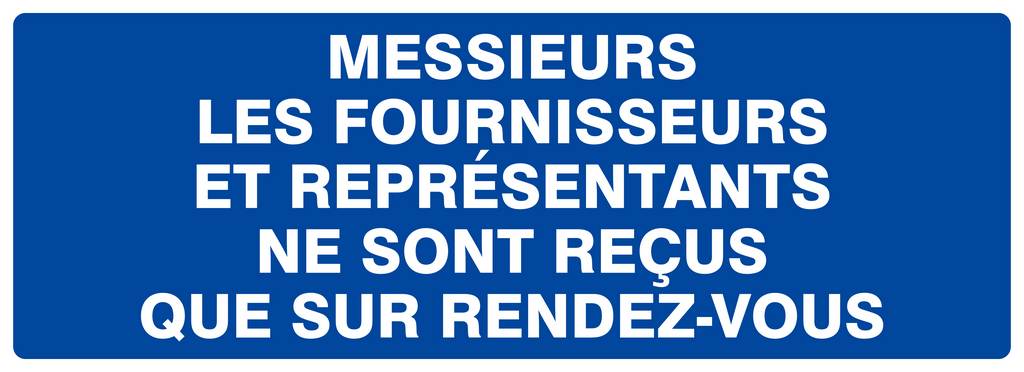 Panneau rigide FOURNISSEURS & REPRESENTANTS RECUS SUR R.D.V 330x120mm TALIAPLAST - 626638