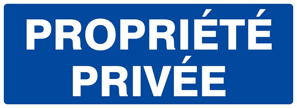 Panneau rigide PROPRIETE PRIVEE 330X120MM TALIAPLAST - 626643