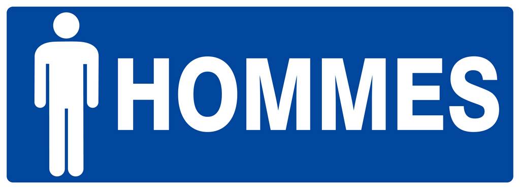 Panneau rigide TOILETTES HOMMES 330X120MM TALIAPLAST - 626648