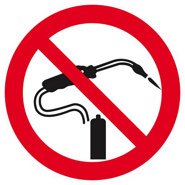 Panneau rigide INTERDICTION DE SOUDER Ø180MM TALIAPLAST - 627203