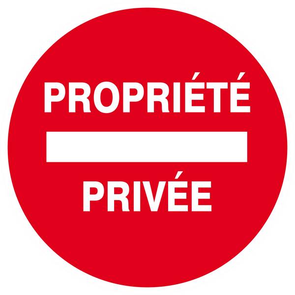 Panneau rigide PROPRIETE PRIVEE Ø180MM TALIAPLAST - 627225