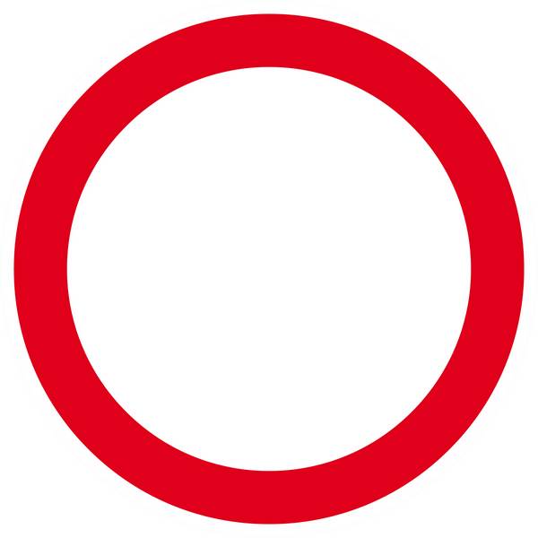 Panneau rigide INTERDIT A TOUT VEHICULE Ø180MM TALIAPLAST - 627227