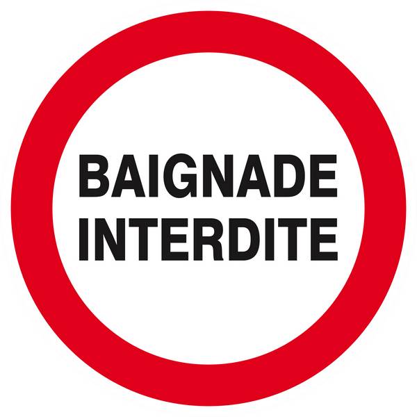 Panneau rigide BAIGNADE INTERDITE Ø180MM TALIAPLAST - 627241