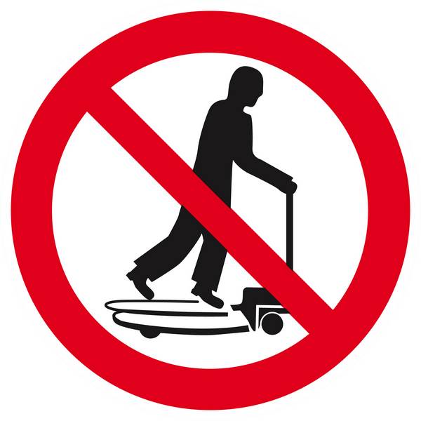 Panneau rigide INTERDIT DE MONTER SUR LES CHARIOTS Ø180MM TALIAPLAST - 627253