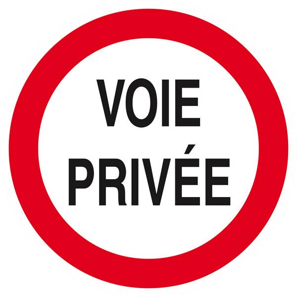 Panneau rigide VOIE PRIVEE CIRCULATION INTERDITE Ø180MM TALIAPLAST - 627265