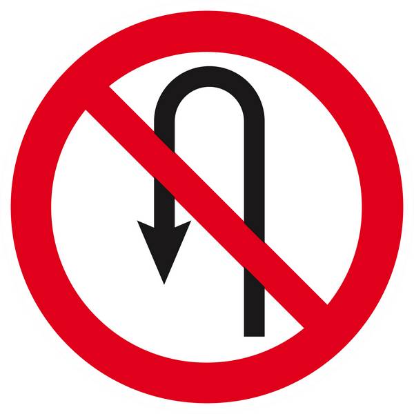 Panneau rigide INTERDIT DE FAIRE DEMI TOUR Ø180MM TALIAPLAST - 627269