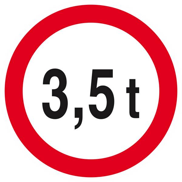 Panneau rigide INTERDIT AUX PLUS DE +3.5 TONNES Ø180MM TALIAPLAST - 627283