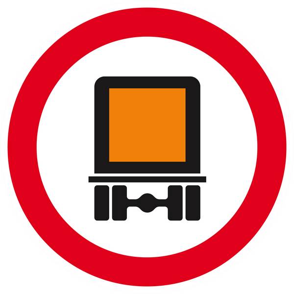 Panneau rigide INTERDIT AUX TRANSPORTS DE MATIERES DANGEREUSES D.180mm TALIAPLAST - 627285