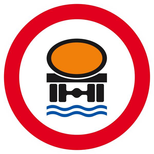 Panneau rigide INTERDIT TRANSPORT PROØ POLLUANTS LES EAUX Ø180MM TALIAPLAST - 627286