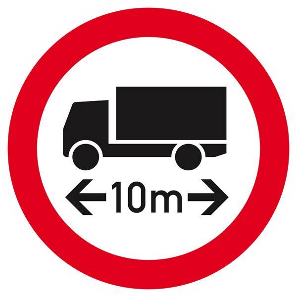 Panneau rigide INTERDIT AUX VEHICULES DE PLUS DE 10M DE LONG Ø180MM TALIAPLAST - 627289