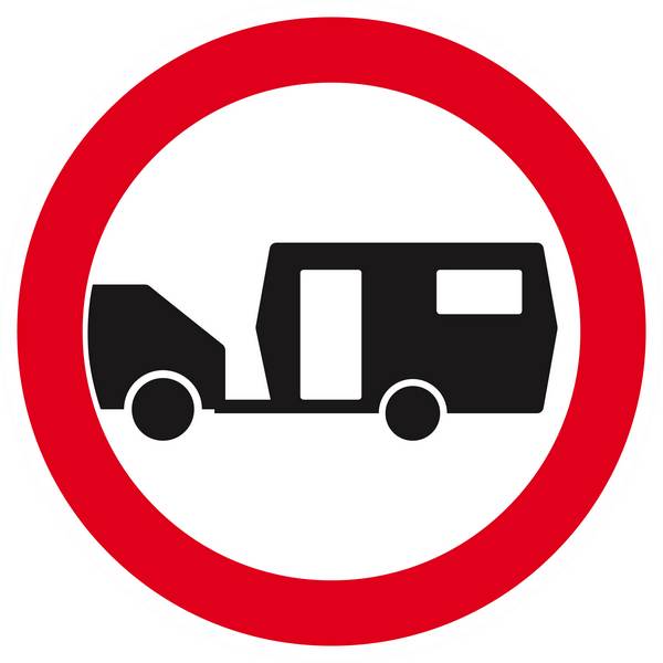 Panneau rigide INTERDIT AUX CARAVANES Ø180MM TALIAPLAST - 627290