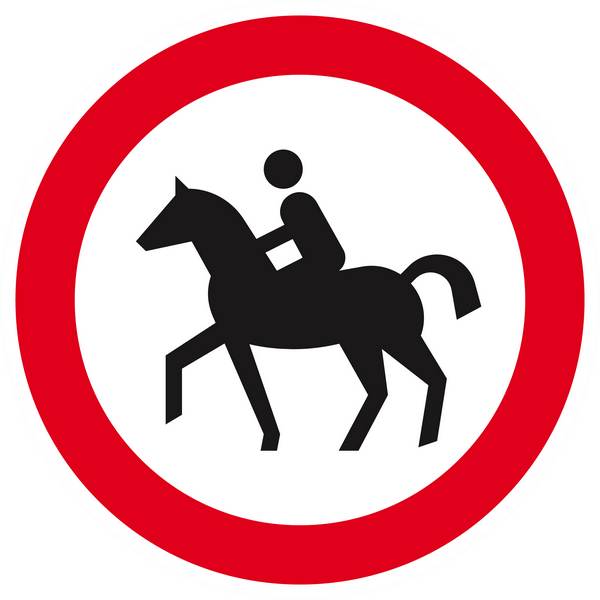 Panneau rigide INTERDIT AUX CAVALIERS Ø180MM TALIAPLAST - 627291