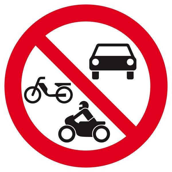 Panneau rigide INTERDIT AUX VEHICULES MOTORISES Ø180MM TALIAPLAST - 627296