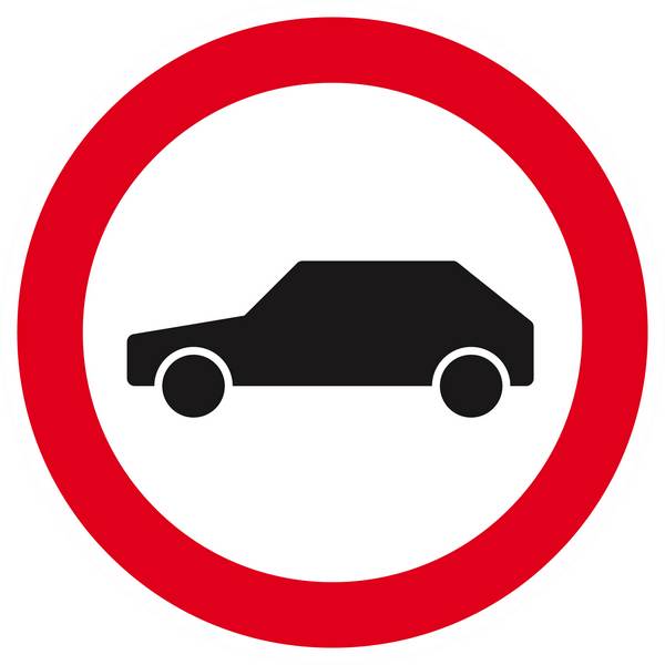 Panneau rigide INTERDIT AUX VEHICULES Ø180MM TALIAPLAST - 627297