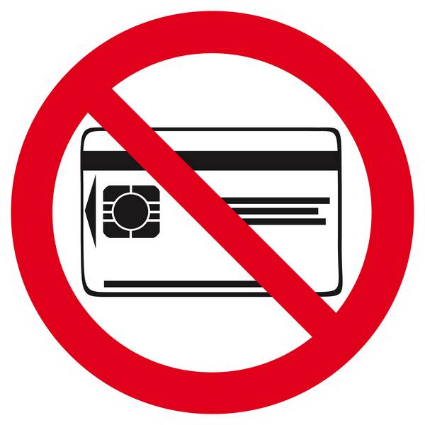 Panneau rigide CARTES MAGNETIQUES INTERDITES Ø180MM TALIAPLAST - 627311