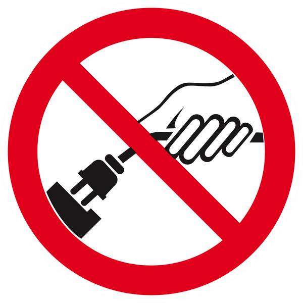 Panneau rigide INTERDIT DE RETIRER LA PRISE Ø180MM TALIAPLAST - 627324