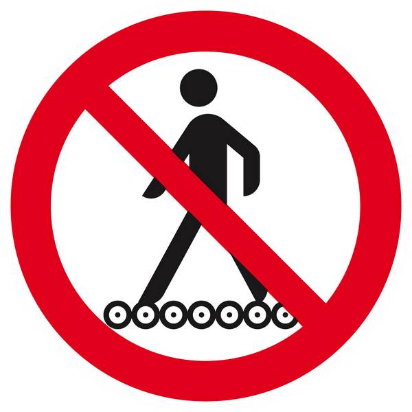 Panneau rigide INTERDIT DE MONTER SUR LE TAPIS ROULANT Ø180MM TALIAPLAST - 627334