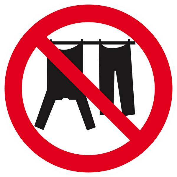 Panneau rigide INTERDIT D' ETENDRE DU LINGE Ø180MM TALIAPLAST - 627336